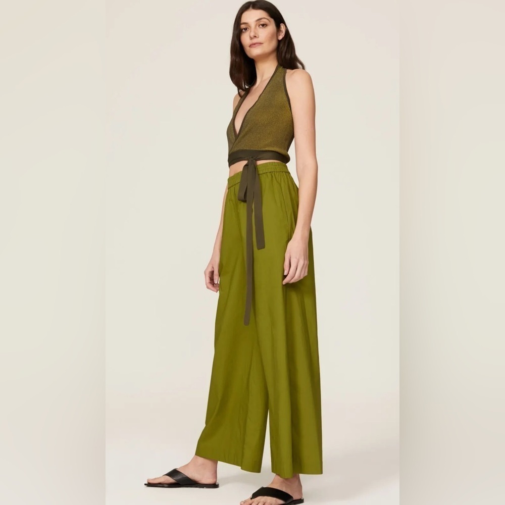Toccin Green Palazzo Pants size Large - Picture 2 of 10